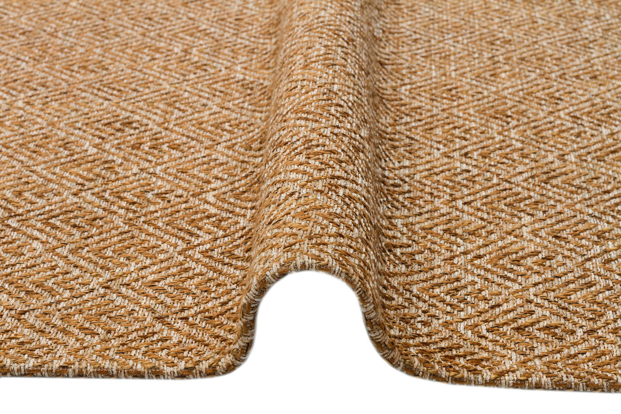 BRK 03 NATURAL BEIGE - BROOKLYN - Hasır Görünümlü Kaymaz Renkli Dokuma Modern Kilim